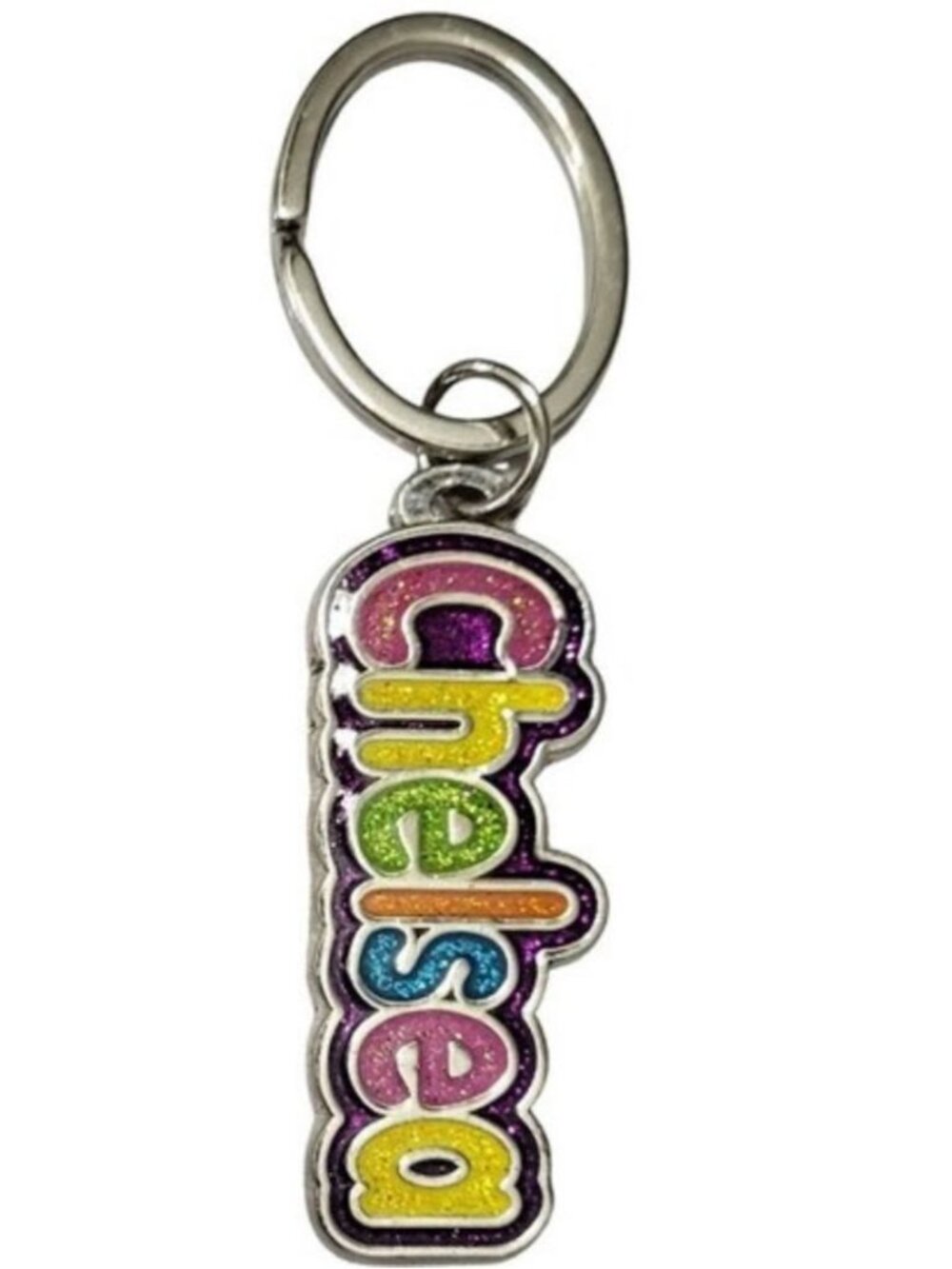 SWIBCO NW0T Colorful Galaxy Keychain Silver Metal Personalized Name CHELSEA